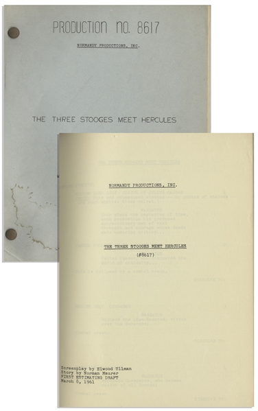 Moe Howard's Personally Owned Three Stooges' Script for ''The Three Stooges Meet Hercules''
